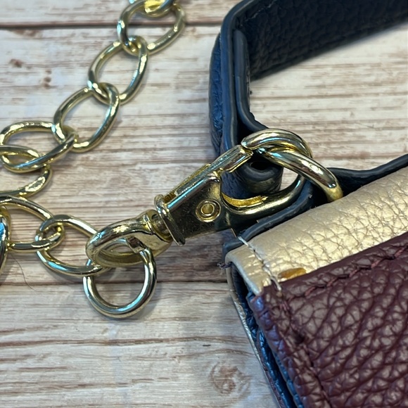 COPY - NWT Giani Bernini Wallet Clutch Crossbody Mini Handbag Gold Maroon Navy … - Picture 13 of 13